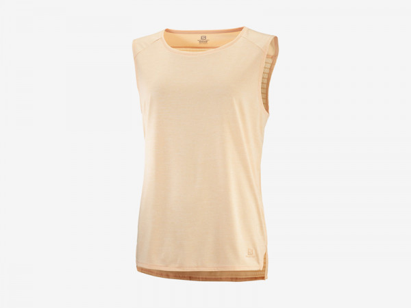 Salomon Damen Running Tank Outline Summer apricot