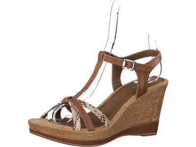 Tamaris Damen Sandalette Cognac