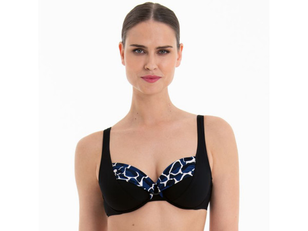 Rosa Faia Damen Bikini Top Hermine schwarz E-Cup