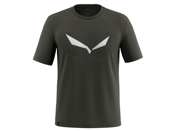 Salewa Herren T-Shirt Solidlogo Dry dark olive melange