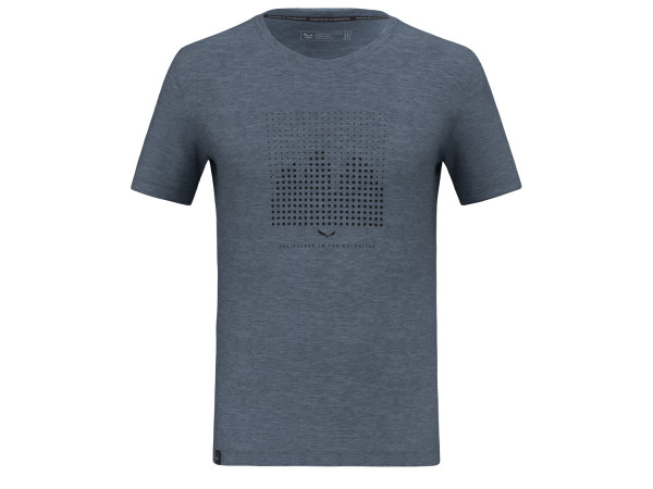 Salewa Herren T-Shirt Eagle Dotted MTN java blue/Merino