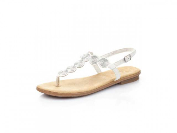 Rieker Damen Sandalette White/Zehentrenner