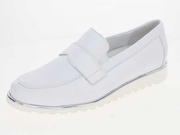 Waldläufer Damen Slipper Ragna weiss/Hirschleder