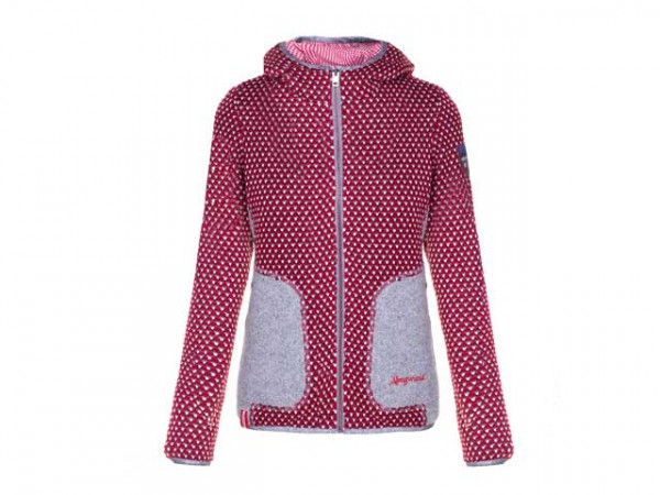 Almgwand Damen Strickfleece Jacke Geissenberg rot