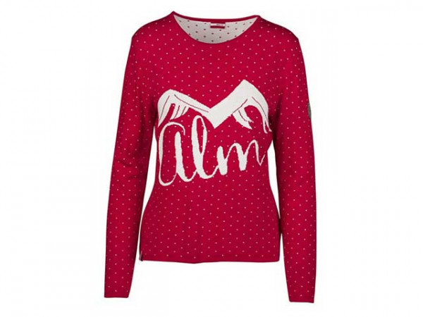 Almgwand Damen Pullover Birgitzeralm rot