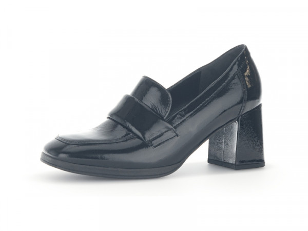 Gabor Damen Hochfront Pumps schwarz/Knautschlack