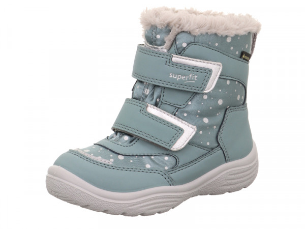 Superfit Mädchen Winterboots Crystal hellgrün/silber Gore-Tex