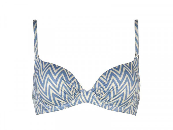 Watercult Damen Bikini Top blau D-Cup Serie Butter Blue