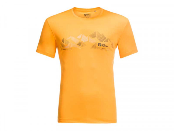 Jack Wolfksin Herren Shirt Peak Graphic orange