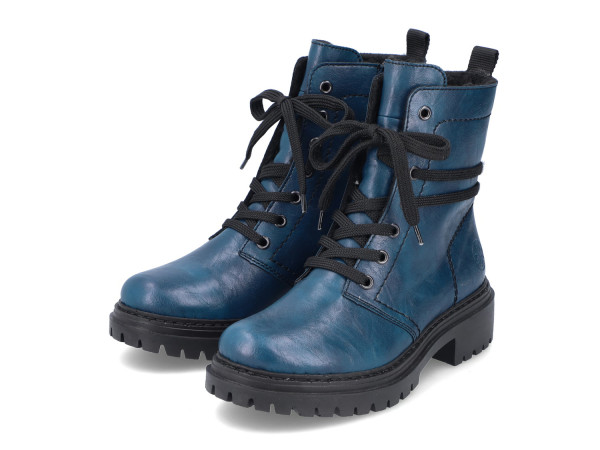 Rieker Damen Biker Boots cyanblau