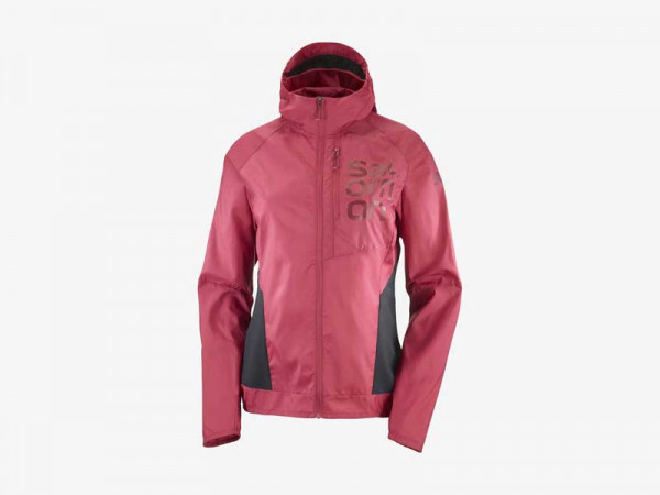 Salomon Damen Laufjacke Bonatti rot