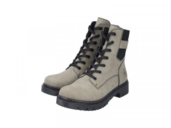 Rieker Damen Biker Boots grün/gefüttert