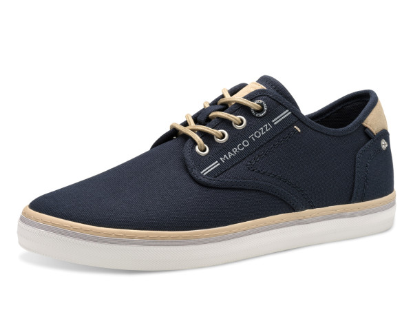 Marco Tozzi Herren Schnürschuh navy/leinen