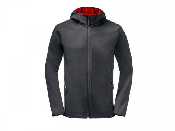 Jack Wolfskin Herren Softshell Jacke Bornberg Hoody grau