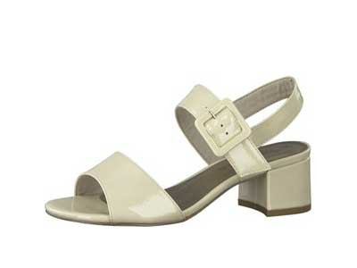 Tamaris Damen Sandalette Cream/Patent