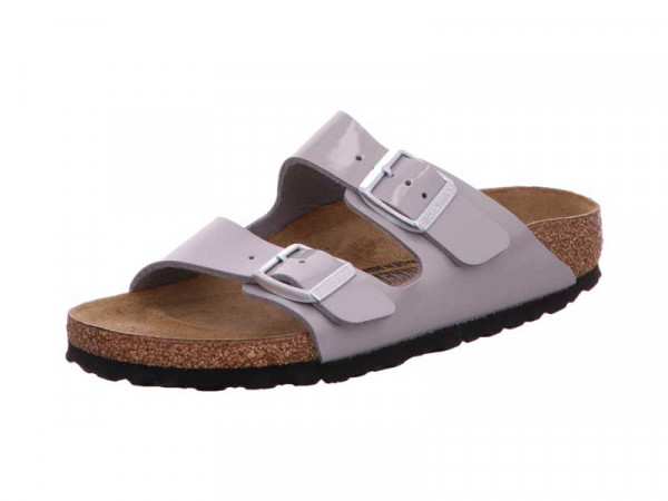 Birkenstock Damen Pantelette Arizona alloy/lack NF