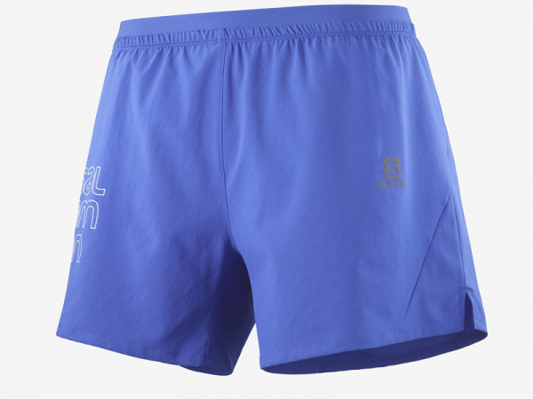 Salomon Herren Laufshort Cross 5 blau