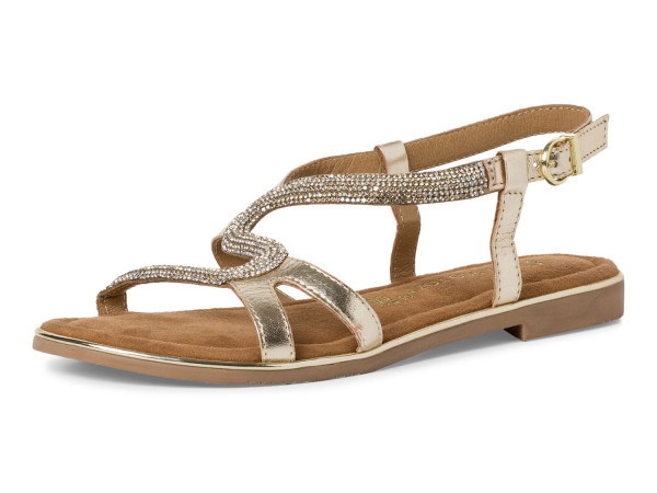 Marco Tozzi Damen Sandale gold combi